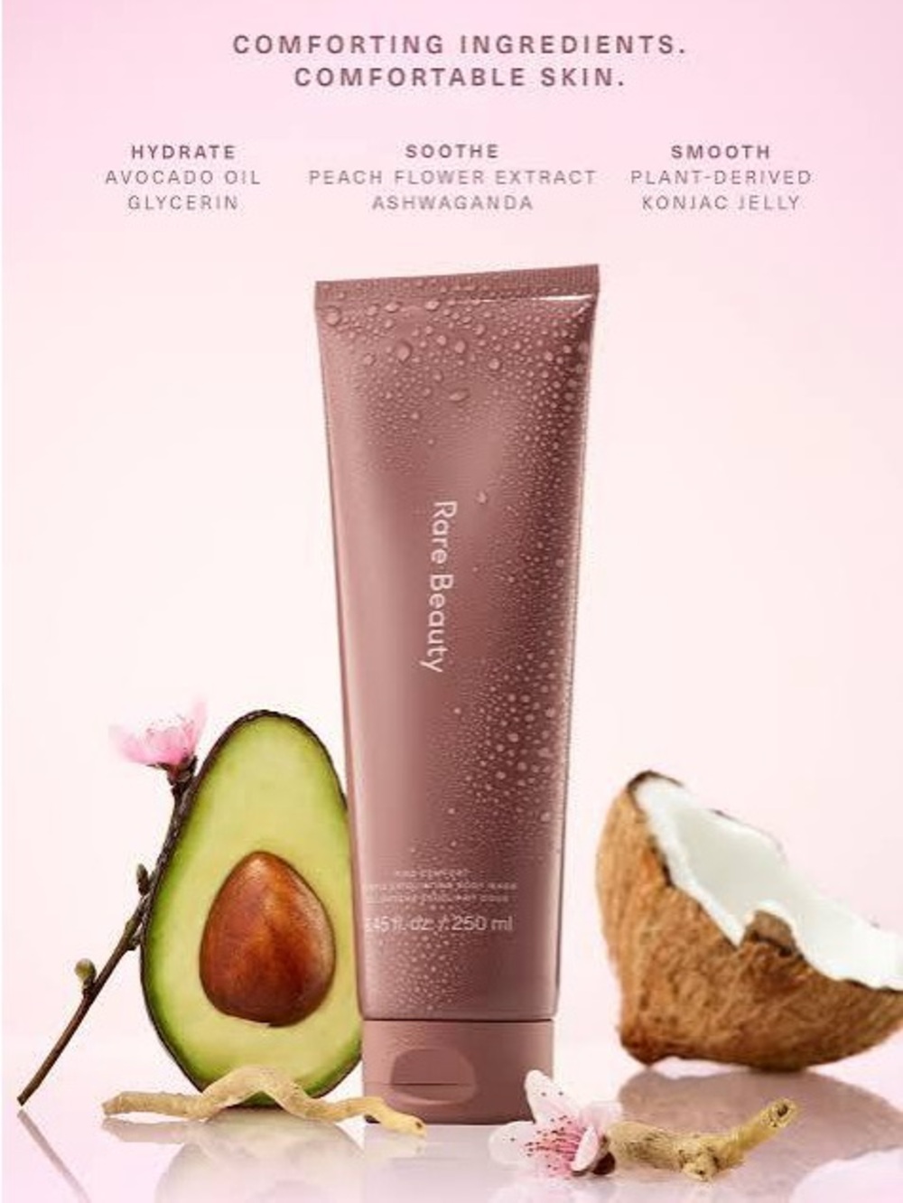 Rare Beauty Comfort Gentle Exfoliating Body Wash Bath Wash Ashwagandha Cashmere - Picture 2 of 6